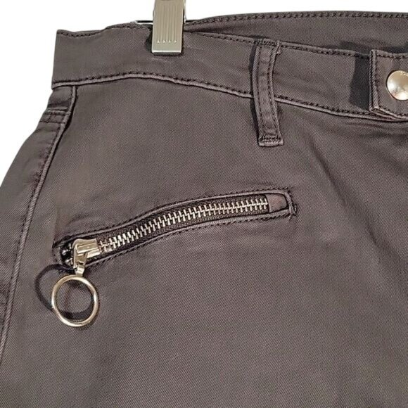 BLANC NYC NEW Women's Black Skinny Zipper Detail High-Waisted‎ Pants Size 28 - Picture 3 of 9